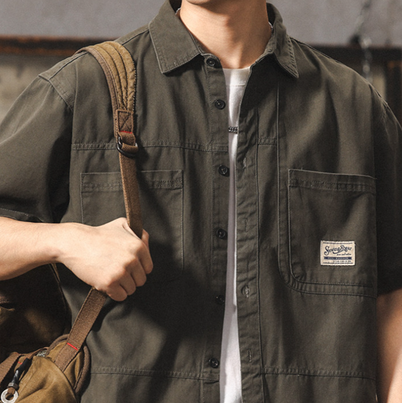 Vintage Cotton Work Shirt V0971