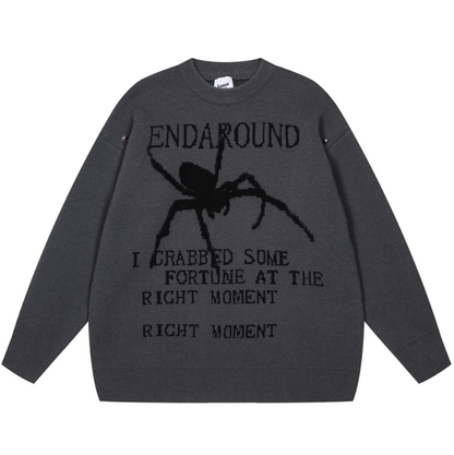 Round neck American spider knit V0334