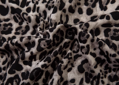 Leopard print retro shirt V0414