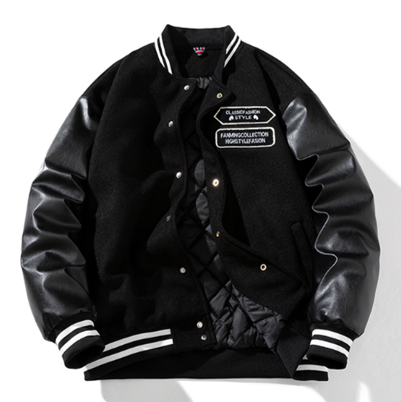 Embroidered Baseball Jacket V0840