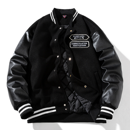 Embroidered Baseball Jacket V0840