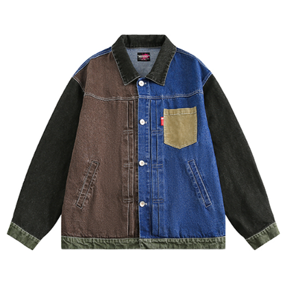 Patchwork denim jacket V0330