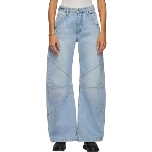 Patchwork wide leg jeans V0802