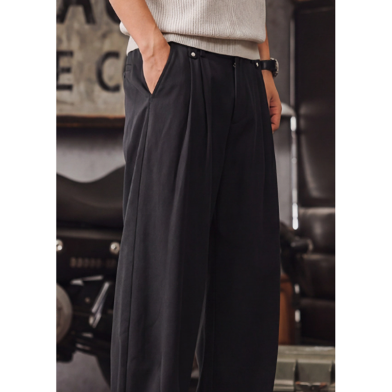 Retro wide-leg pants V0967