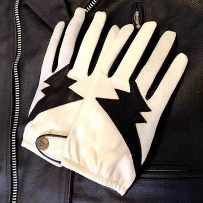 lightning Leather Motorcycle Gloves  V0826