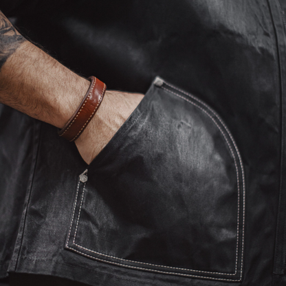 Vintage Waxed Casual Jacket V1053