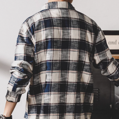 American retro check shirt V0146