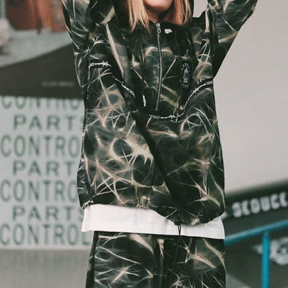 Vintage Hooded Pullover Jacket V0808