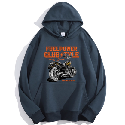 Bike logo print hoodie V0252