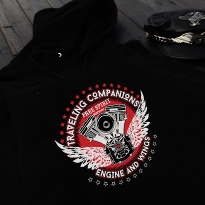 Biker Hoodie Sweatshirt V0913