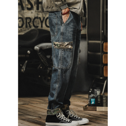 Camouflage Splice Cargo Pants V0972