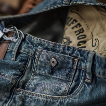 American retro washed denim V0483