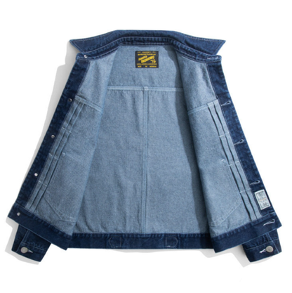 Hickory Striped Denim Jacket V1046