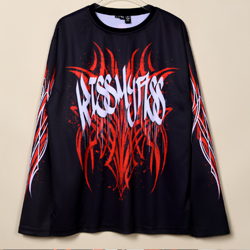 Quick-Dry Graphic Long T-Shirt V1025