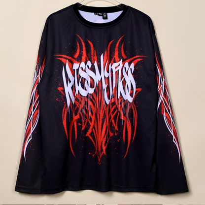 Quick-Dry Graphic Long T-Shirt V1025
