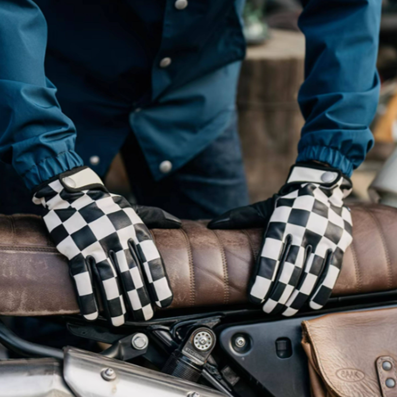 Vintage Leather Motorcycle Gloves V0918