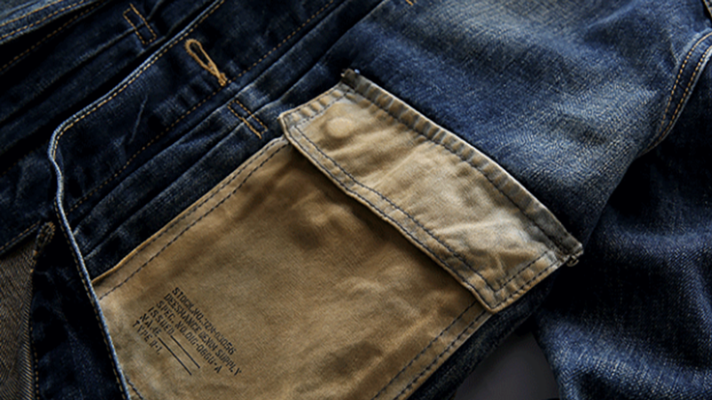Retro Military Denim Jacket V0951