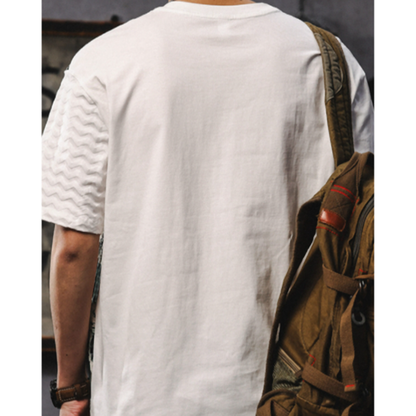 Urban Spliced Cotton T-Shirt V0975