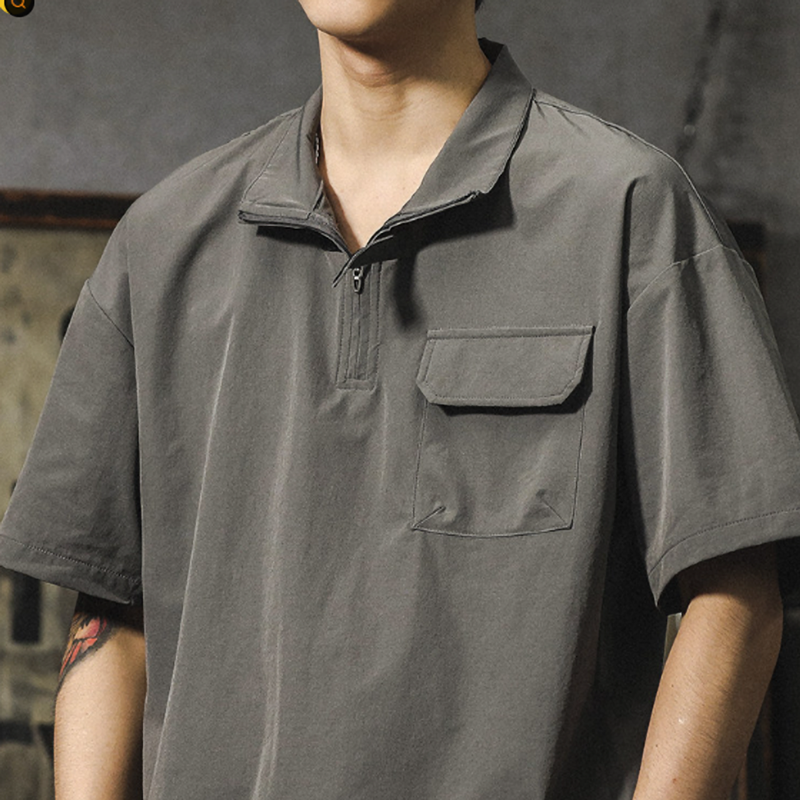 Standcollar RetroShirt V0965