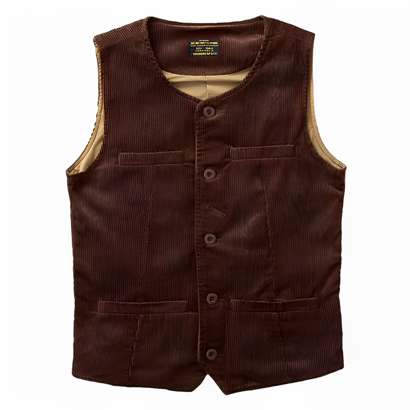 American Retro Corduroy Vest V0197