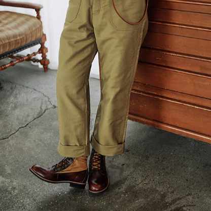 Retro Leather High-Top Boots V0863