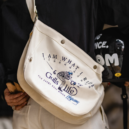 Retro Biker Canvas Tote Bag V0988