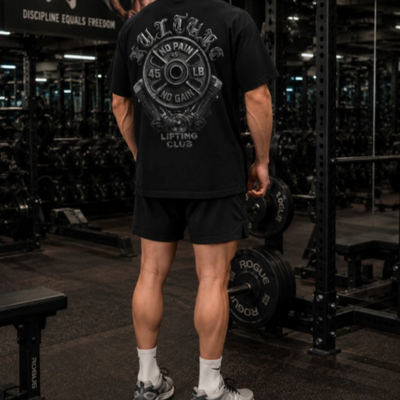 Vintage Lifting Graphic T-Shirt　V1019