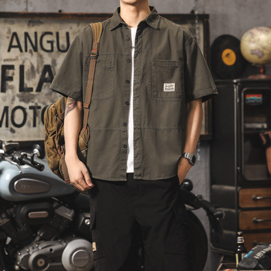 Vintage Cotton Work Shirt V0971