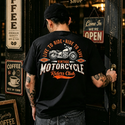 Vintage Motorcycle Ride T-Shirt V1020