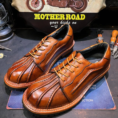 Retro Leather duck Shoes V0908