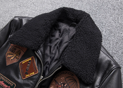Leather Flight Jacket  V0874
