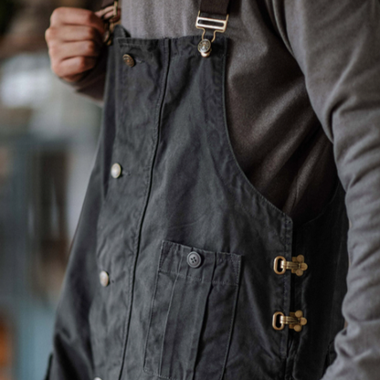 Indigo Canvas Work Overalls V0851