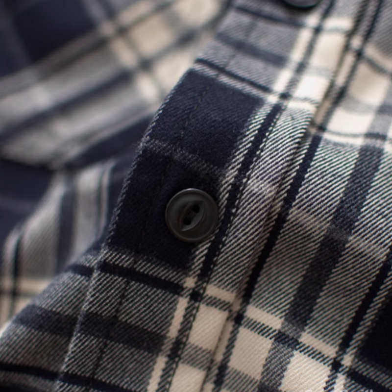 Heavyweight retro check shirt V0198