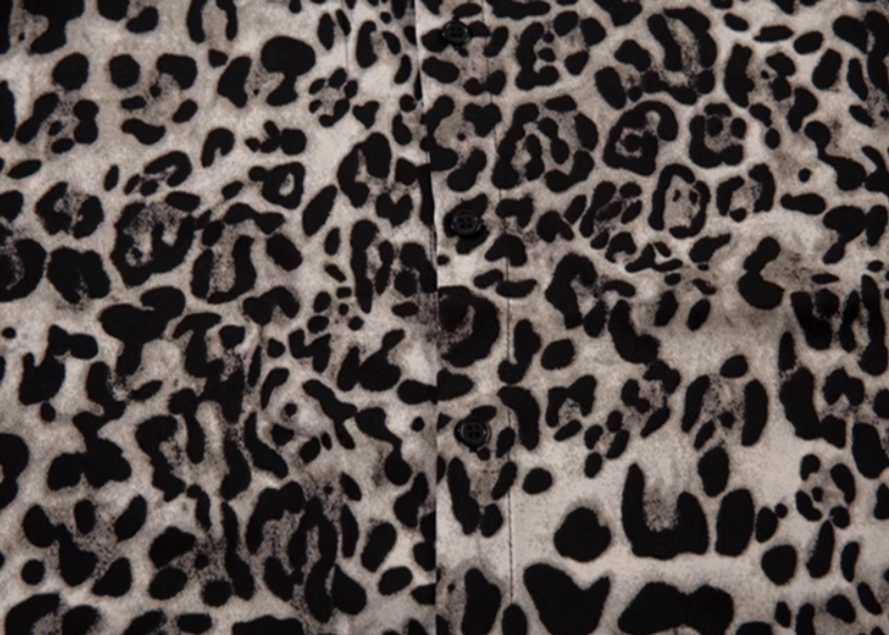 Leopard print retro shirt V0414