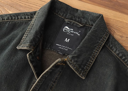 American retro denim work jacket V385