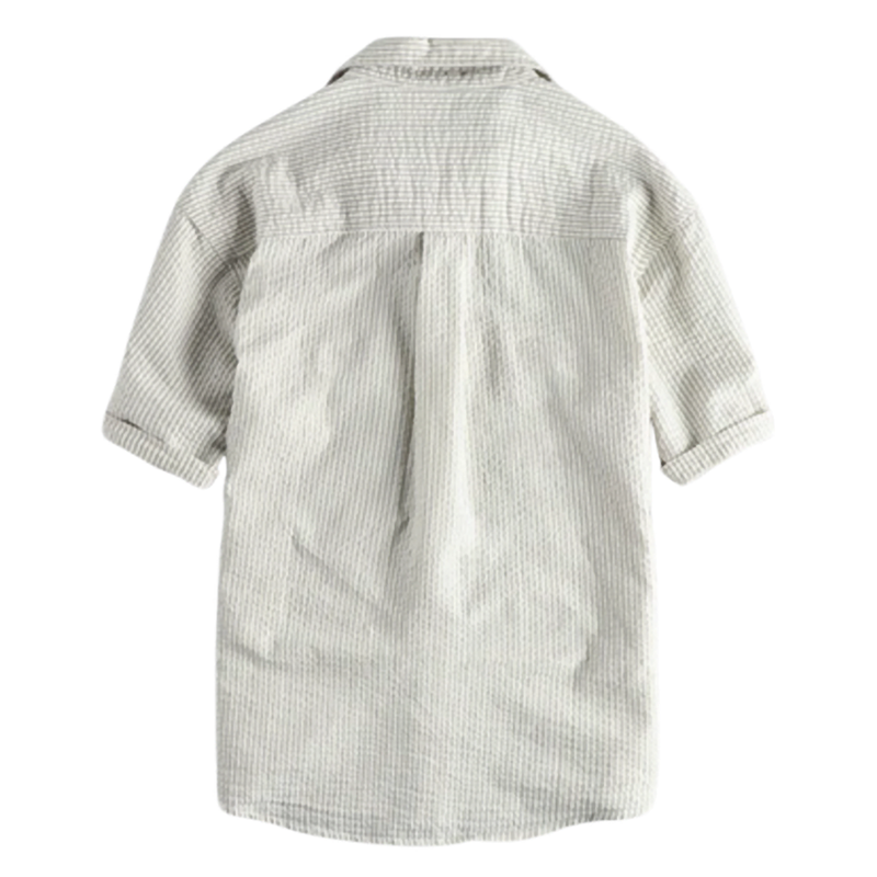 Retro Stripe Work Shirt V0682