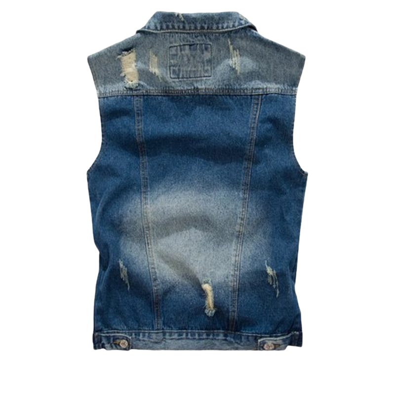 American biker denim vest V0088