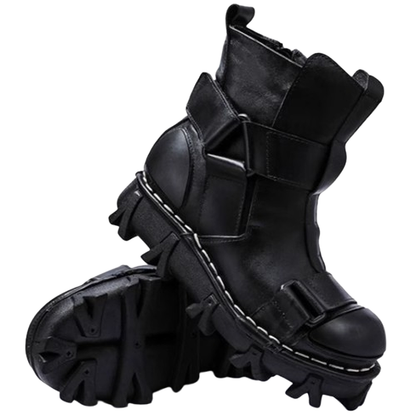 Thick-soled strap bike boots V0238