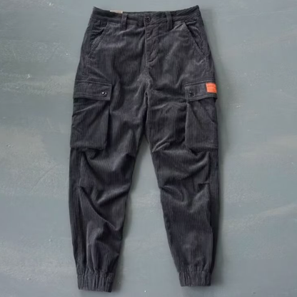 Corduroy cargo jogger pants V0484