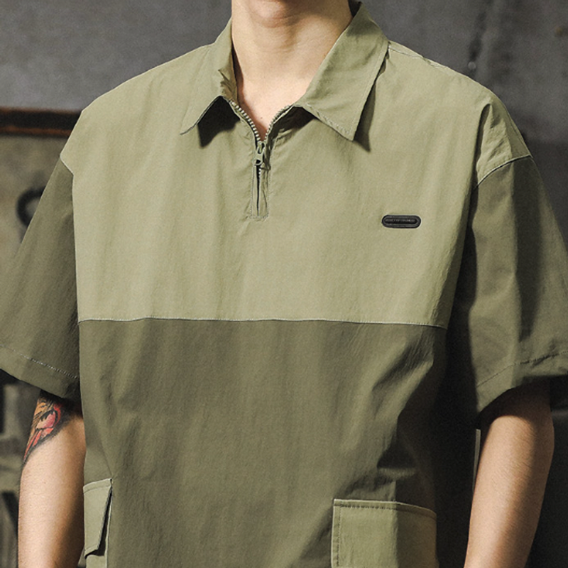 Quick-Dry Color Blocks Shirt V0970