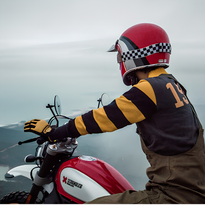 Retro Deerskin Motorcycle Gloves V1029