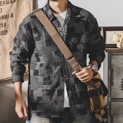 Heavyweight retro check shirt V0149