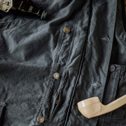 Indigo Canvas Work Overalls V0851