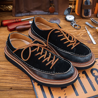 Casual Leather Low-cut Shoes V1033
