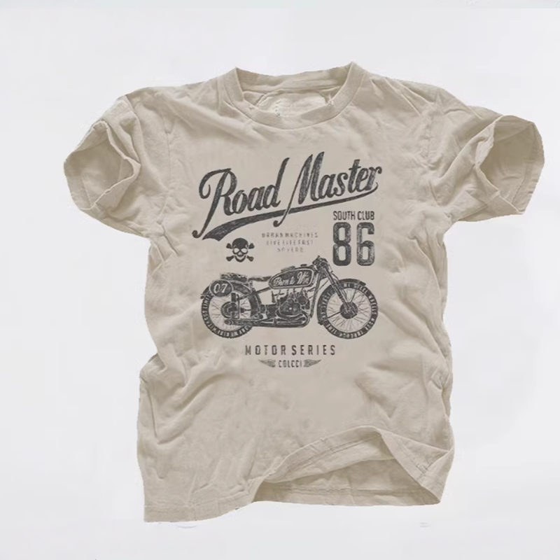 Classic Bike Print T-shirt V0060