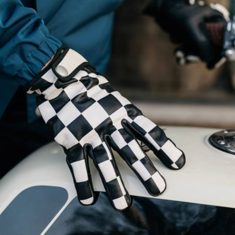 Vintage Leather Motorcycle Gloves V0918