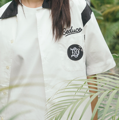 Retro Colorblock Bowling Shirt V0955