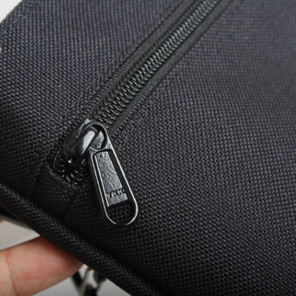 Embroidered Zip Pocket Sacoche V0897