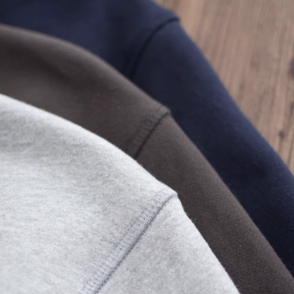 Fleece-lined flap pocket sweatshirt V0200