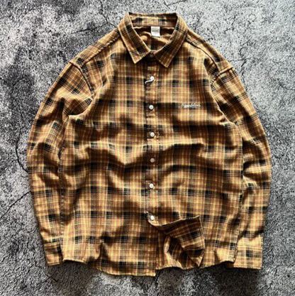 Retro Plaid Casual Shirt V0922